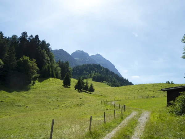 Сельский альпийский пейзаж — стоковое фото