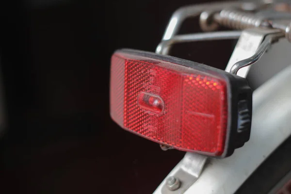 Rear red brake light of a bicycle