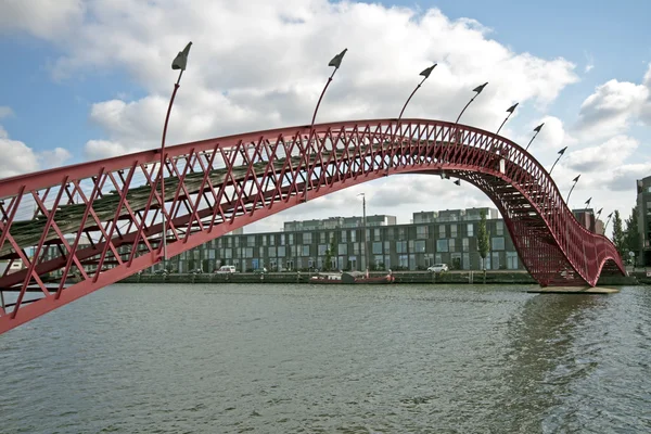 Python Amsterdam'da Hollanda köprü. — Stok fotoğraf