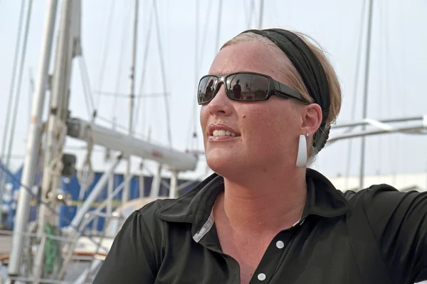 HAppy sailor woman — Stock Photo, Image