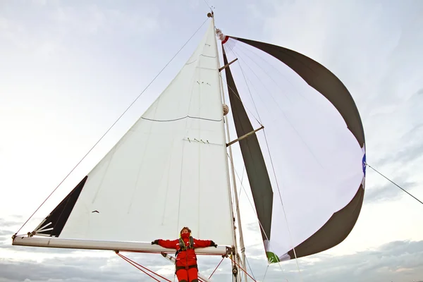 Segling på ijsselmeer i Nederländerna — Stockfoto