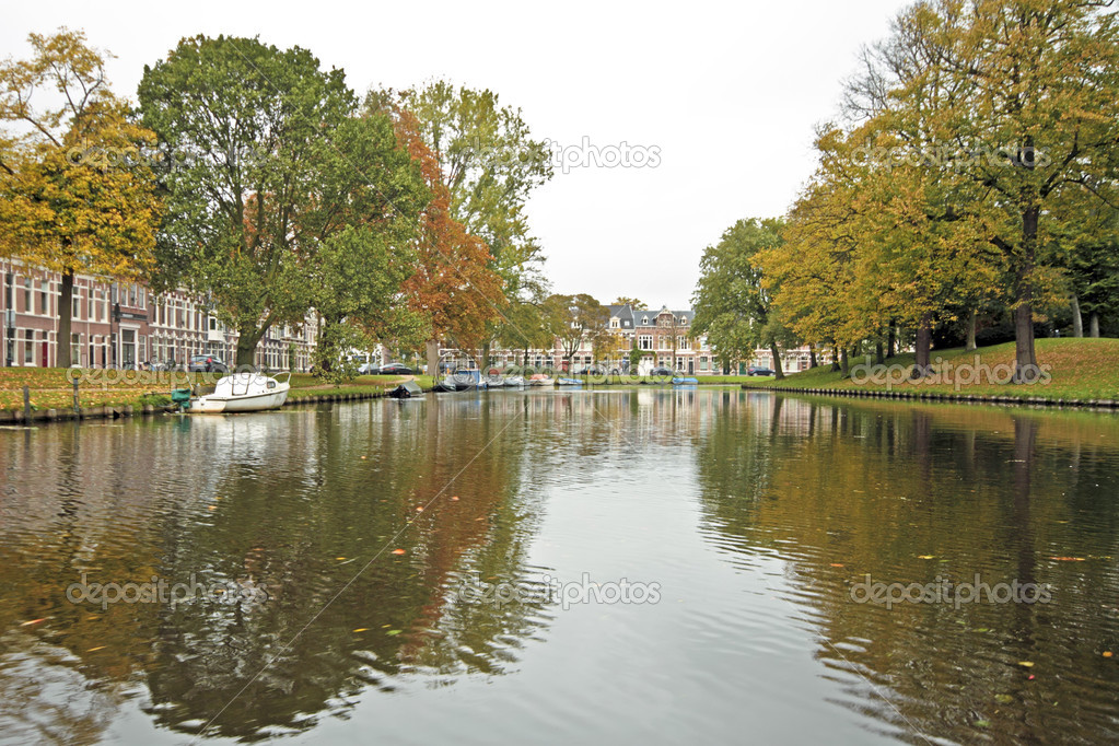 Autumn in Haarlem the Netherlands on a grey day