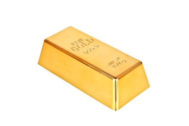 beyaz zemin üzerine altın bar