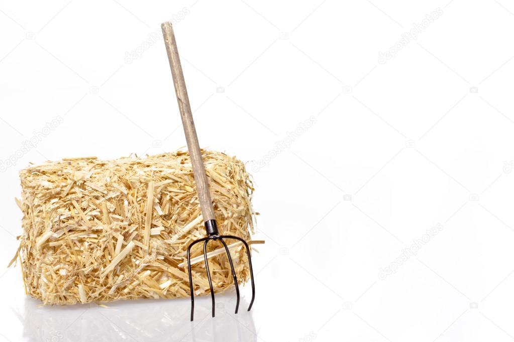 Haybale with tool