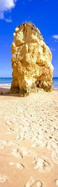 praia da rocha Portekiz üzerinde büyük rock Panorama