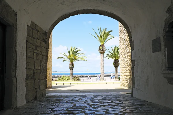 Uitzicht op lagos in portugal van het oude kasteel — Stockfoto