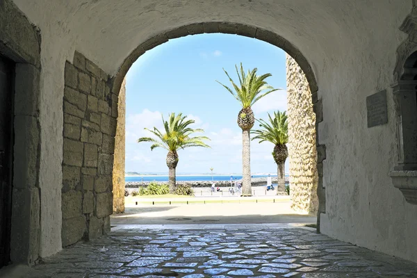 Uitzicht op lagos in portugal van het oude kasteel — Stockfoto