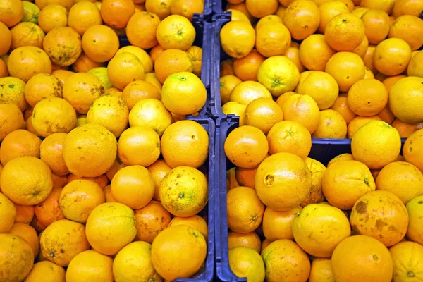 Organic oranges in the market — Stock Photo, Image