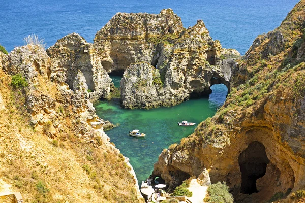 Rocce naturali vicino Lagos Portogallo — Foto Stock