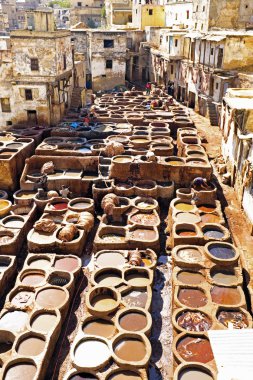 çalışma, fes, Fas eski Tabakhane deri tanners