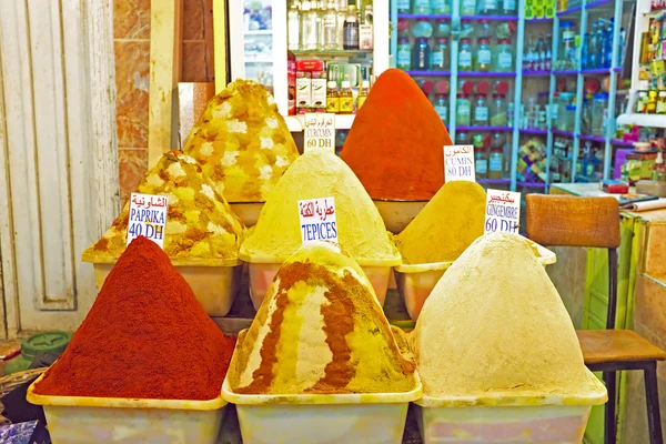 Mercado de especiarias em Marrocos — Fotografia de Stock