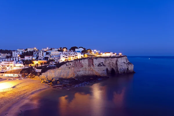 Carvoeiro en el Algarve Portugal por la noche — Foto de Stock