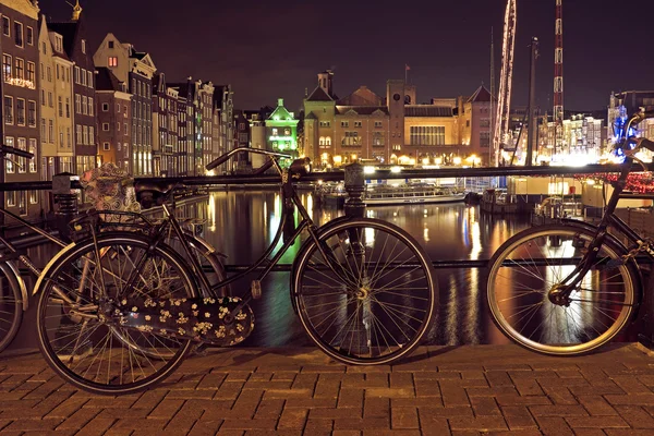 Amsterdam v noci — Stock fotografie