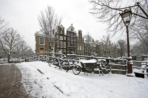 Amsterdam in winter — Stock Photo, Image