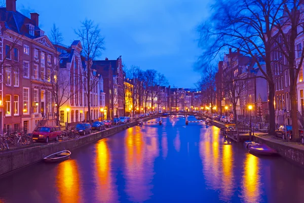 Amsterdam gece — Stok fotoğraf