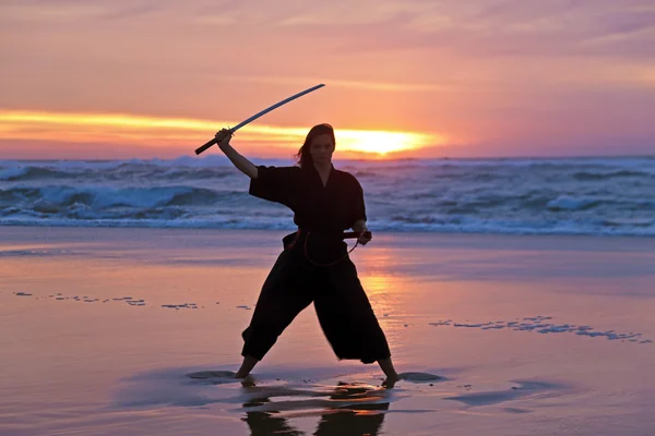 Samurai woman — Stock Photo, Image