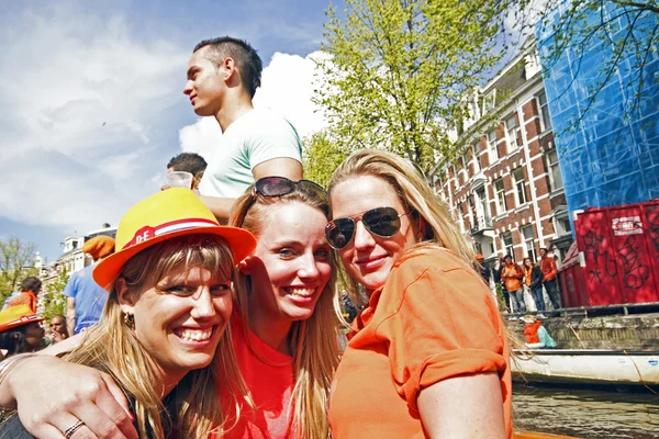 Голландська святкують queensday — стокове фото