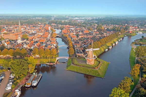 Aeronáutica Cidade Histórica Dokkum Frísia Países Baixos — Fotografia de Stock