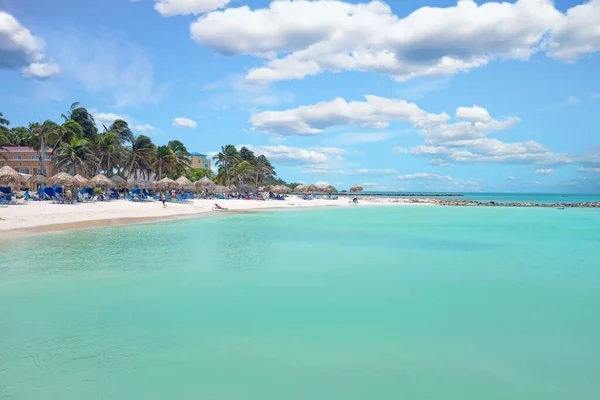 Palm Beach Aruba Eiland Caribische Zee — Stockfoto