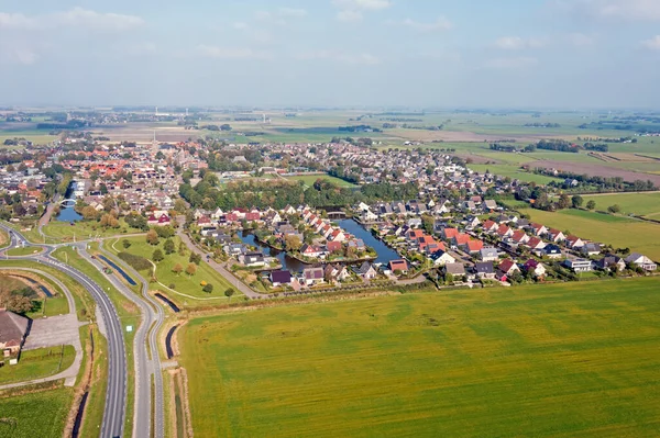 Luchtfoto Uit Het Dorp Stiens Friesland — Stockfoto