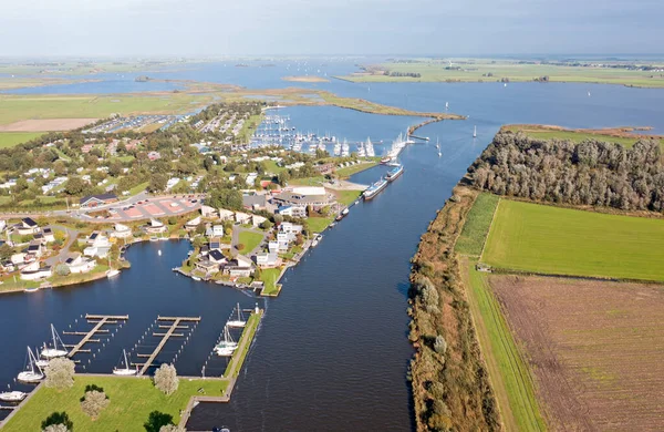 Aerial View Fluessen Lake Friesland Netherlands — Stock Photo, Image