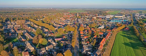 Panorama Aéreo Sint Nicolaasga Frísia Países Baixos — Fotografia de Stock