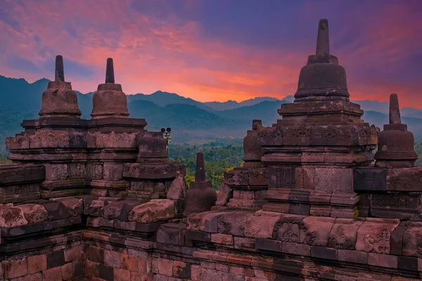 Храм Боробудур Центральной Яве Индонезии Знаменитый Буддийский Храм Датируется Viii — стоковое фото