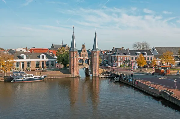 Flyg Från Den Historiska Staden Sneek Friesland Nederländerna — Stockfoto