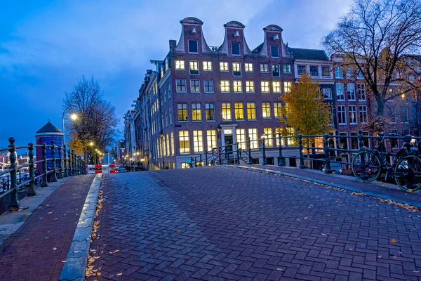 City Scenic Amsterdam Amsteldijk Netherlands Sunset — Stock Photo, Image