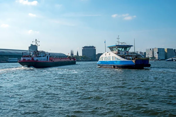 Harbor Amsterdam Ferry Netherlands — стоковое фото