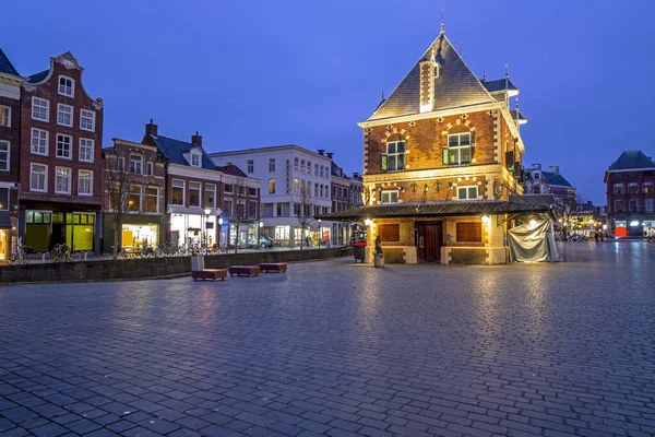 City Scenic City Leeuwarden Waag Building Netherlands Sunset — ストック写真