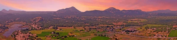 Panoramisch Uitzicht Vanaf Gingee Fort Thiruvannamalai Tamil Nadu India Bij — Stockfoto