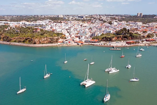 Aerial Village Alvor Algarve Portugal — Fotografia de Stock