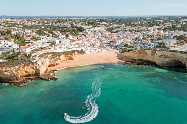 Antena Miejscowości Carvoeiro Algarve Portugalia — Zdjęcie stockowe