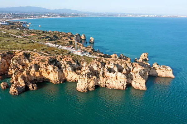 Aerial Ponte Piedade Algarve Lagos Portugal — Stockfoto