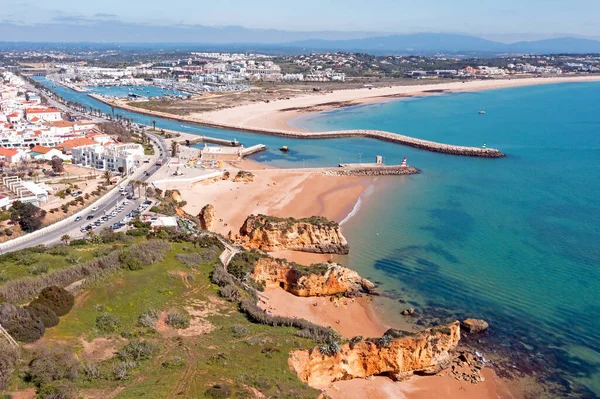 Luftaufnahme Von Der Stadt Lagos Der Algarve Portugal — Stockfoto