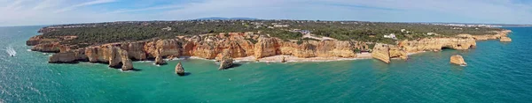 Aerial Panorama Praia Marinha Algarve Portugal — Stock Photo, Image