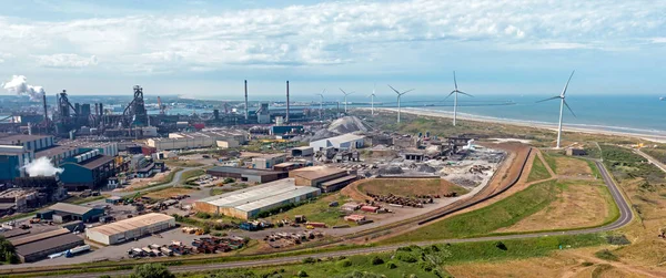 Aeria Panorama Aus Der Industrie Ijmuiden Den Niederlanden — Stockfoto