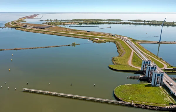Вид Повітряного Потоку Крабберсгат Поблизу Енкгейзена Нідерланди — стокове фото