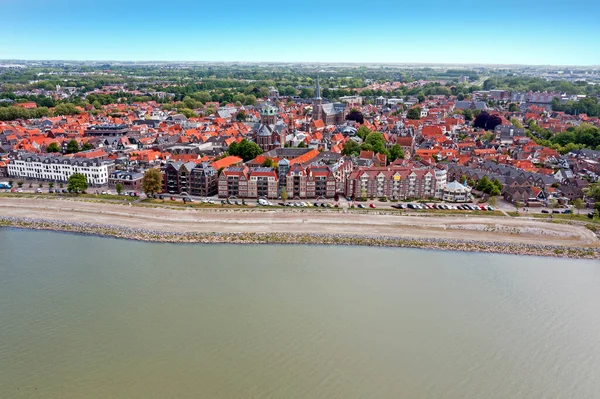 Hollanda Nın Ijsselmeer Kentindeki Geleneksel Hoorn Şehrinden Gelen Hava Aracı — Stok fotoğraf