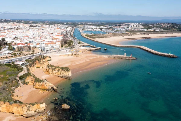 Luftaufnahme Von Der Stadt Lagos Der Algarve Portugal — Stockfoto