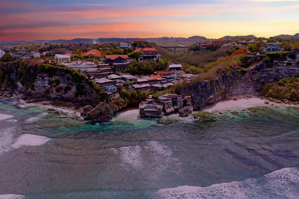 Aerial Suluban Beach Uluwatu Area Bali Indonesia — Stock Photo, Image