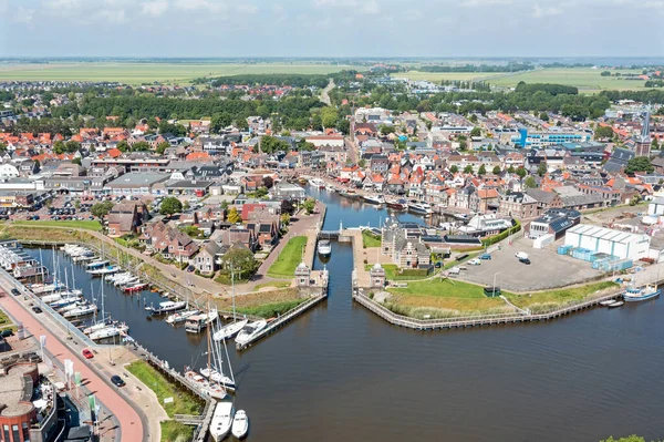 Flyg Från Staden Lemmer Friesland Nederländerna — Stockfoto