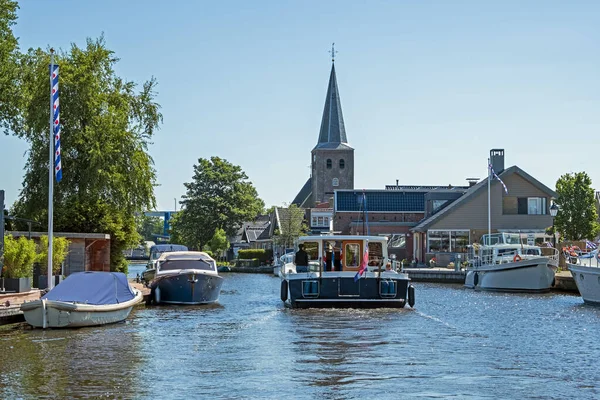 Cruising Traditional Village Warten Friesland Netherlands — Stock Photo, Image