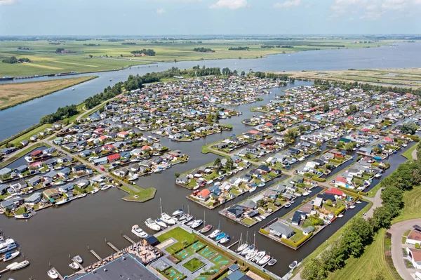 Lotnictwo Miasta Lemmer Friesland Holandii — Zdjęcie stockowe