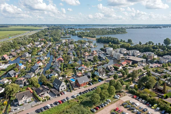 Aerial Village Vinkeveen Vinkeveense Plassen Netherlands — Stock Photo, Image