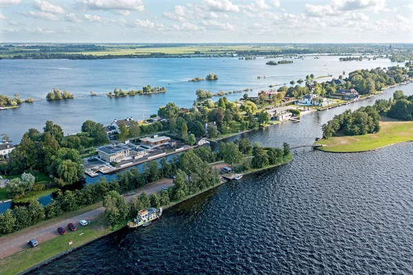 Aerial Village Vinkeveen Vinkeveense Plassen Netherlands — ストック写真