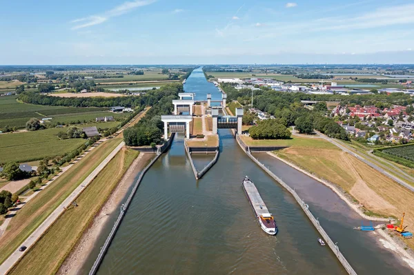 Aerial Princess Irene Lock Wijk Bij Duurstede Netherlands — Foto Stock