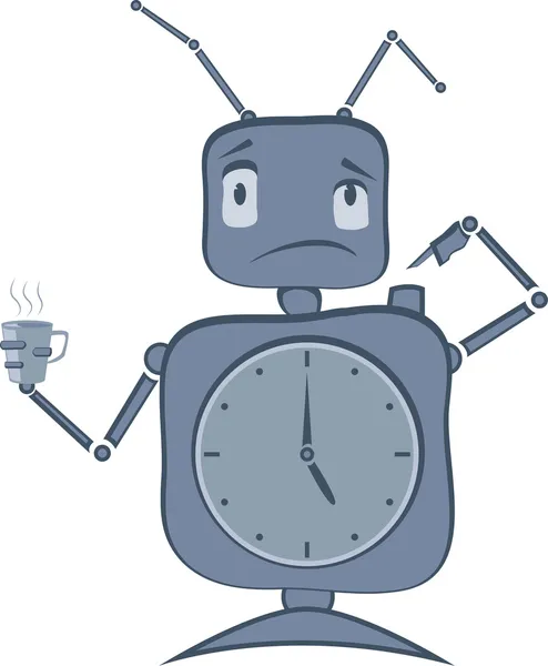 Robot klockan — Stock vektor