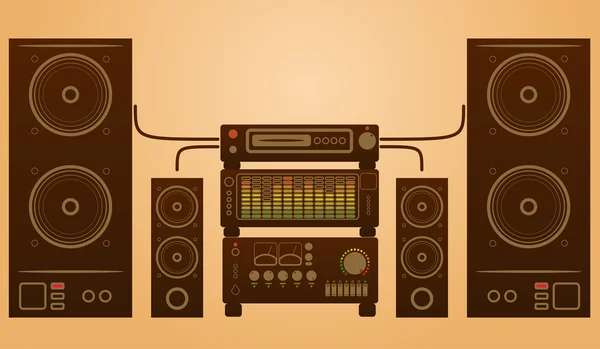 Стильная аудиосистема — стоковый вектор